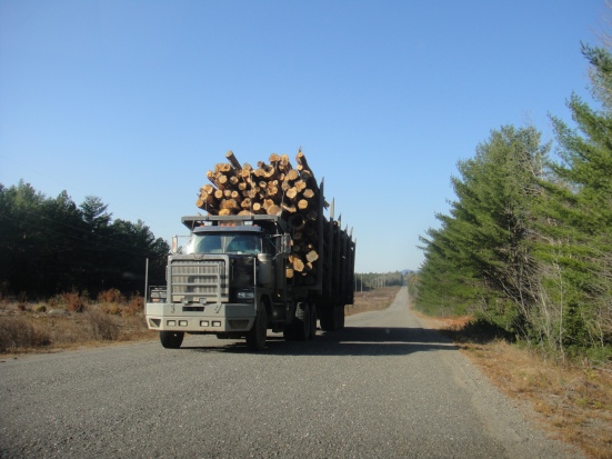 Northeast Overland's 'Moose on the Loose'  Ride Logging-truck-golden-road
